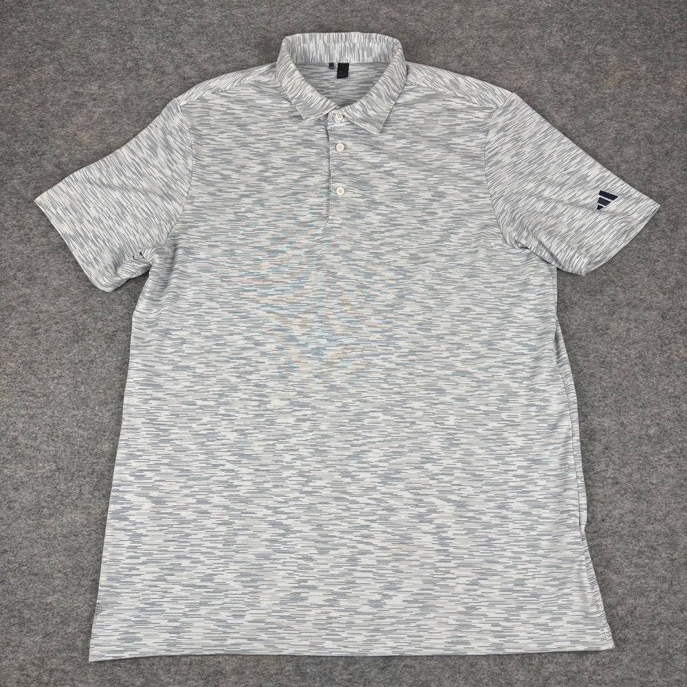 Adidas Golf Polo Shirt Gray Clarksville TN Country Club Logo Mens Large L
